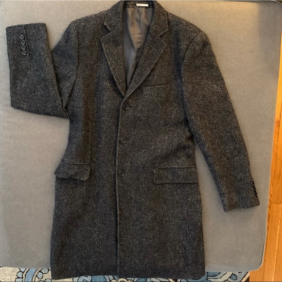 Dolce & Gabbana Men’s Single Breasted Wool Blend coat - charcoal Gray - Picture 1 of 16